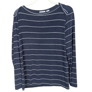 Chico's Travelers size 1 navy long sleeve shirt